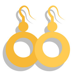 African Earrings On A White Background