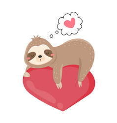 Cute Sloths With Heart