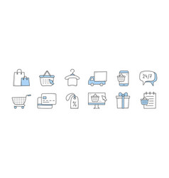 Ecommerce Retail And Shopping Doodle Icons Set