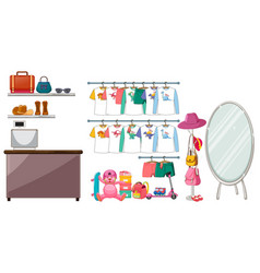 Children Clothes Hanging On Clothes Rack