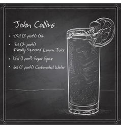 Cocktail John Collins On Black Board