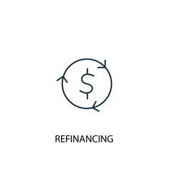 Refinancing Concept Line Icon Simple Element