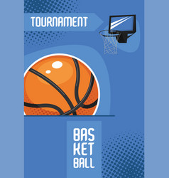 Basketball Tournament Lettering With Ball