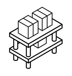 Check Out Isometric Icon Of Warehouse Storage