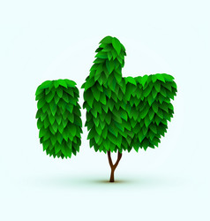 Growing Like Symbol Made Of Leaves Social Media