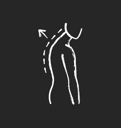 Thoracic Kyphosis Chalk White Icon On Black