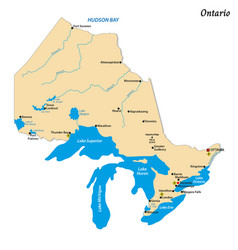 Simple Map Of Ontario Canada