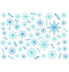 Abstract Blue Snowflake Pattern Background