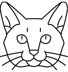 Burmese Cat Cute Pet Line Icon