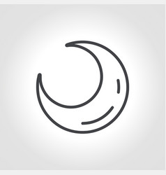 Moon Line Icon Half Isolated