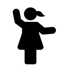 Woman Icon Male Symbol With Open Hands In Flat