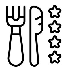 Food Review Tools Icon Outline Certificate