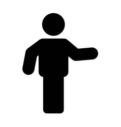 Physiotherapist Icon Male Symbol With Open Hands