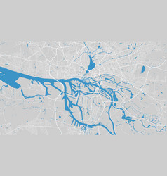 River Map Elbe Hamburg City Germany