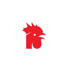 Rooster Head Chicken Cock Logo Design Template