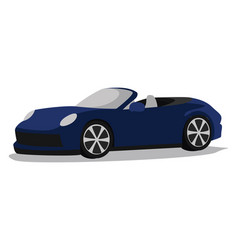 Blue Cabriolet On White Background