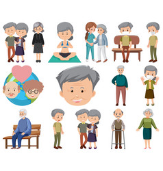 Collection Of Elderly People Icons