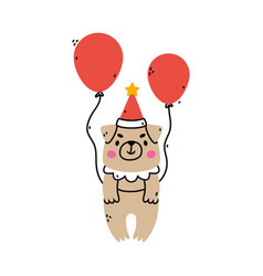 Cute Dog Animal Flying With Balloon Floating