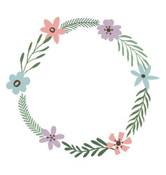 Cute Round Frame Floral Decorative Botany Circle