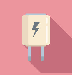 Electric Charger Icon Flat Phone Charge