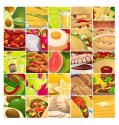 Mexican Cuisine Food Collage Of Tex Mex Fast