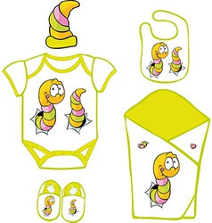 Cute Baby Layette With Caterpillar