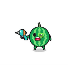 Cute Watermelon Holding A Future Gun