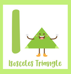 Letter I Vocabulary Isosceles Triangle Shape