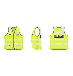 Safety Reflective Vest With Label Press Tag Flat