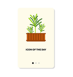 Sprouts Growing In Pot Flat Icon