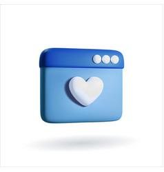 3d Icon Realistic Like Heart