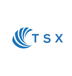 Tsx Letter Logo Design On White Background