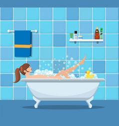 Woman Taking A Bath