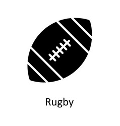 Rugby Solid Icon Design Sport