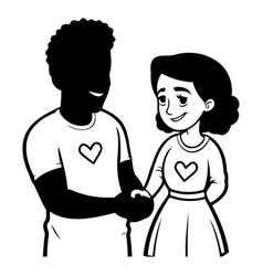 African American Man And Woman Holding Hands In