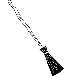 Hand Drawn Witch Broom