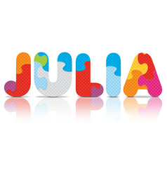 Julia Written With Alphabet Puzzle