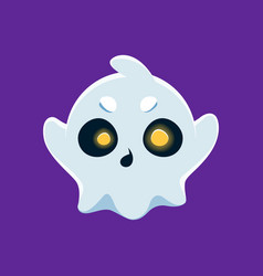 Cartoon Halloween Ghost Emoji Character