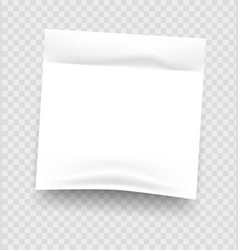 Sticky Notes Realistic White Notepad Sheet Square