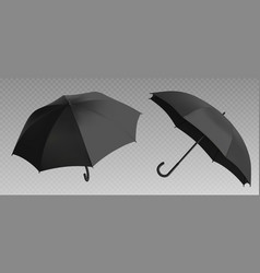 Black Rain Protection Umbrella Mockup