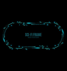 Futuristic Frame With Light Effect Sci-fi Element