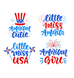 Little Miss America American Girl Lettering Set