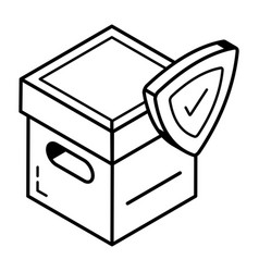 An Appealing Isometric Icon Of Secure Delivery