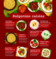 Bulgarian Cuisine Restaurant Meals Menu Template