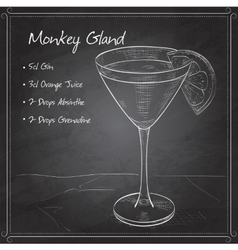 Cocktail Monkey Gland On Black Board