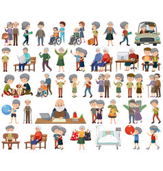 Collection Of Elderly People Icons