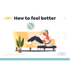 How To Feel Better Concept Of Landing Page