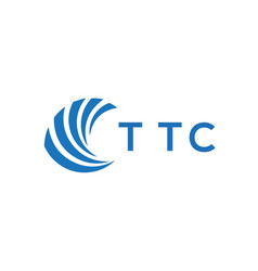 Ttc Letter Logo Design On White Background