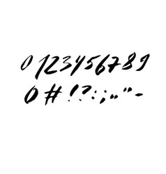 Handwritten Numbers Lettering Abstract