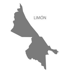 Limon Costa Rica Map Grey